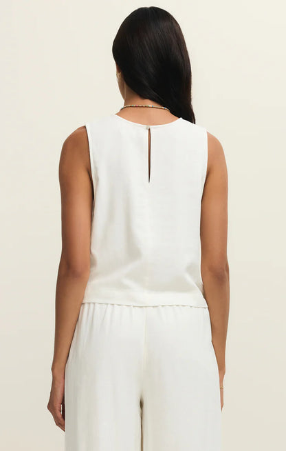 Sloane Linen Top - White