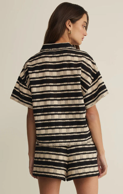 Monaco Button Up Top - Natural