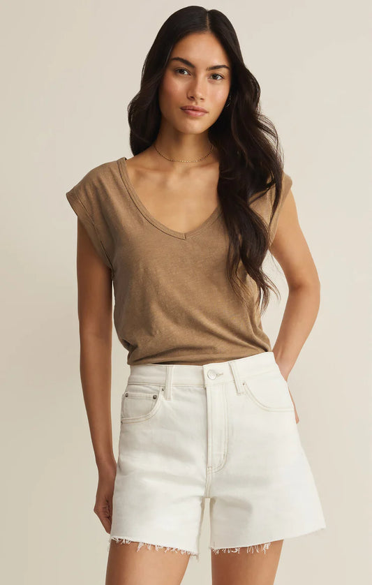 Per Diem V-Neck Tank - Taro