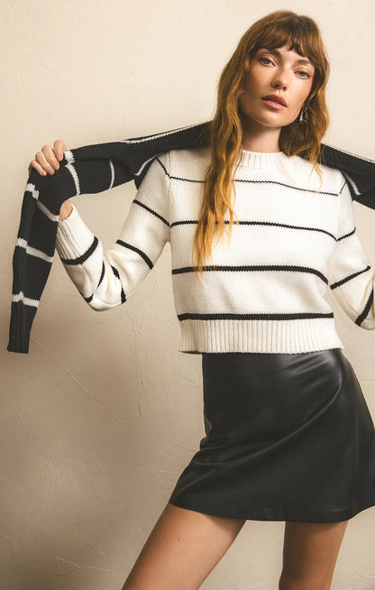 Milan Stripe Sweater - Natural