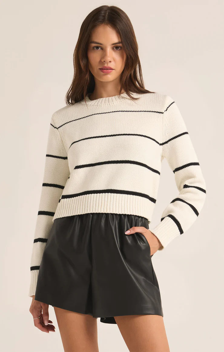 Milan Stripe Sweater - Natural