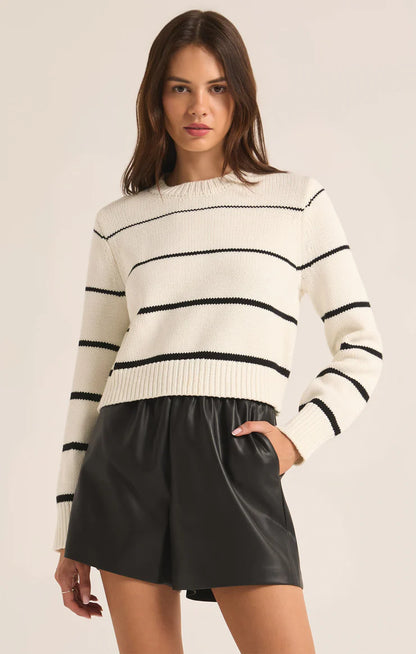 Milan Stripe Sweater - Natural