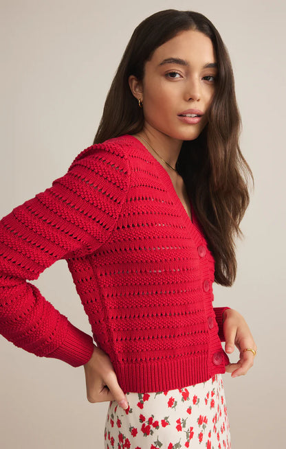 Romance Cardigan - Cherry