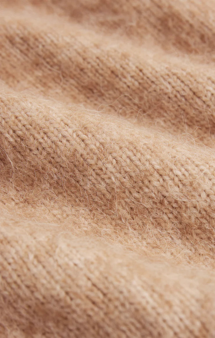 Snowed In Sweater - Heathered Camel