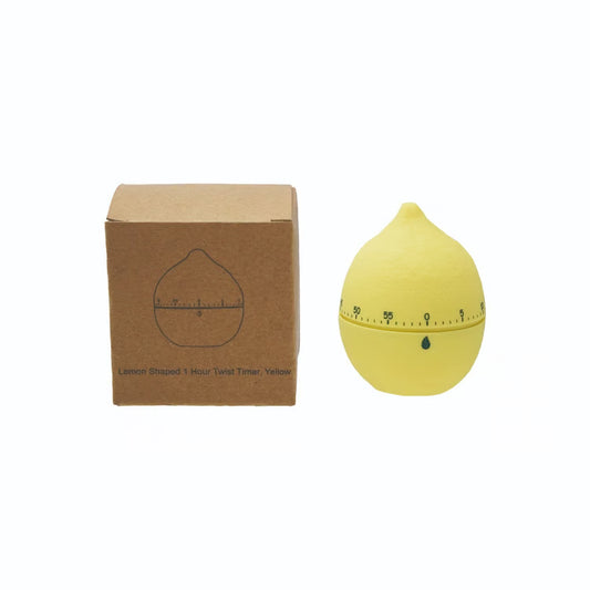 2"Rd x2-1/2"H Plastic Lemon Shaped Timer