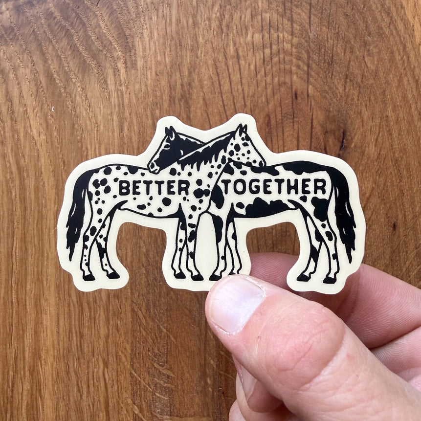 Better Together Horses Sticker 3"