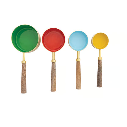 S/4 Enameled Stainless Steel Measuring Cups
