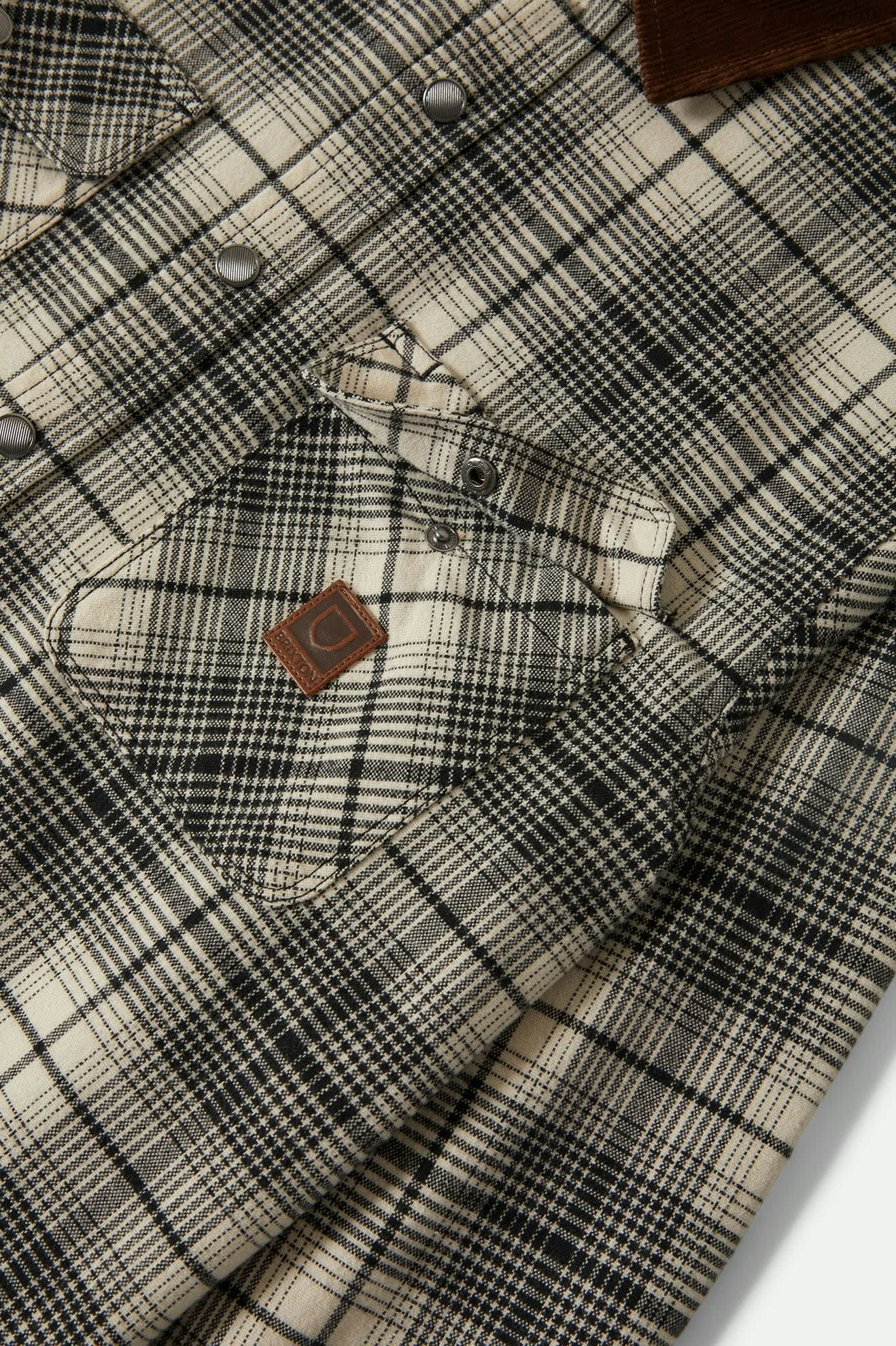 Builders Bowery Perf Flannel - Off White/Black