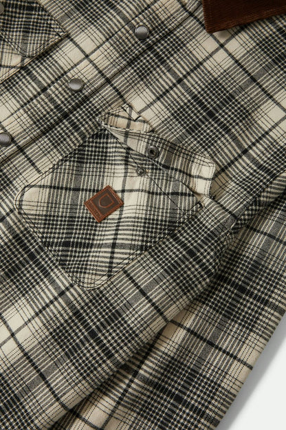Builders Bowery Perf Flannel - Off White/Black