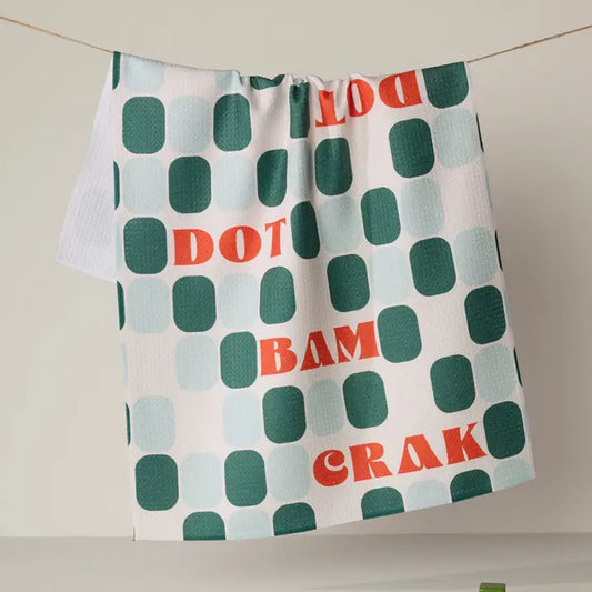Cypress Tile Talk Tea Towel - Mahjong