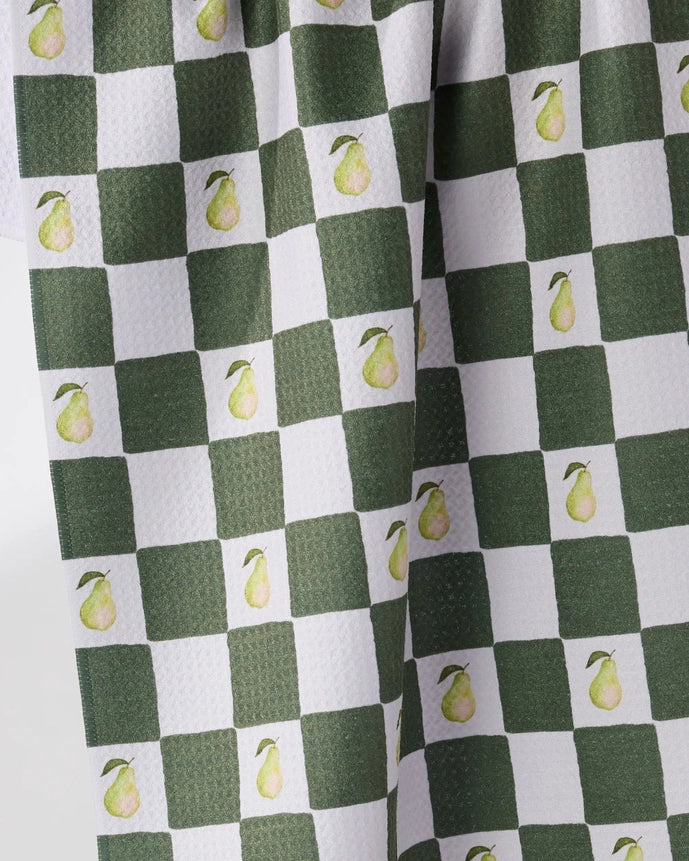 Pear Checker Tea Towel