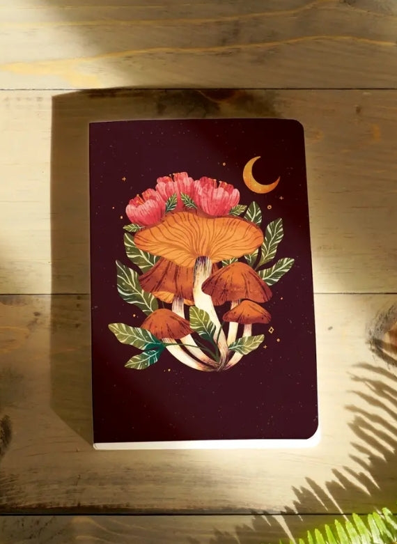 Midnight Mushrooms Classic Layflat Notebook