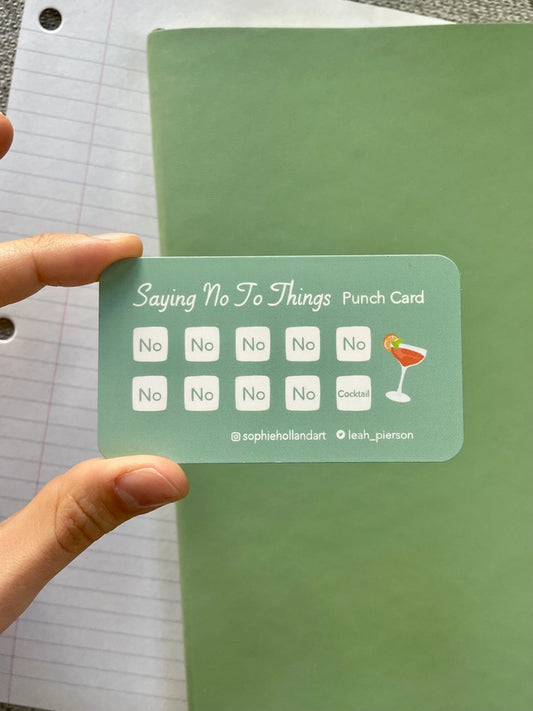 Saying No To Things Punch Card Pack - Cocktail
