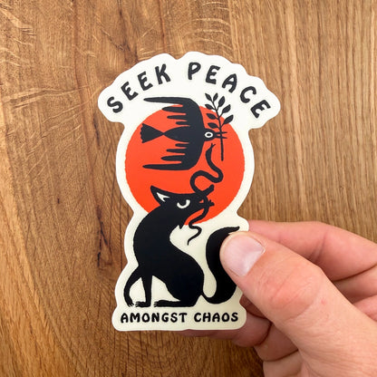 Seek Peace Vinyl Sticker 4"