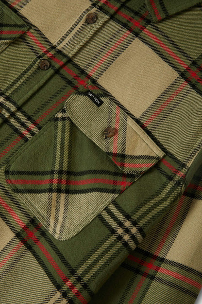 Bowery L/S Flannel - Wild Green/Elm/Adrenaline Rush