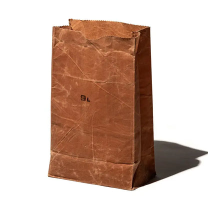 Waxed Cotton Grocery Bag - 9L Brown