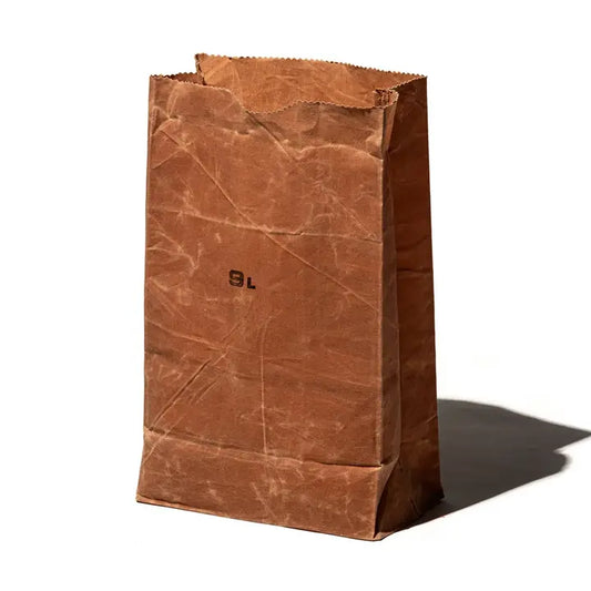 Waxed Cotton Grocery Bag - 9L Brown