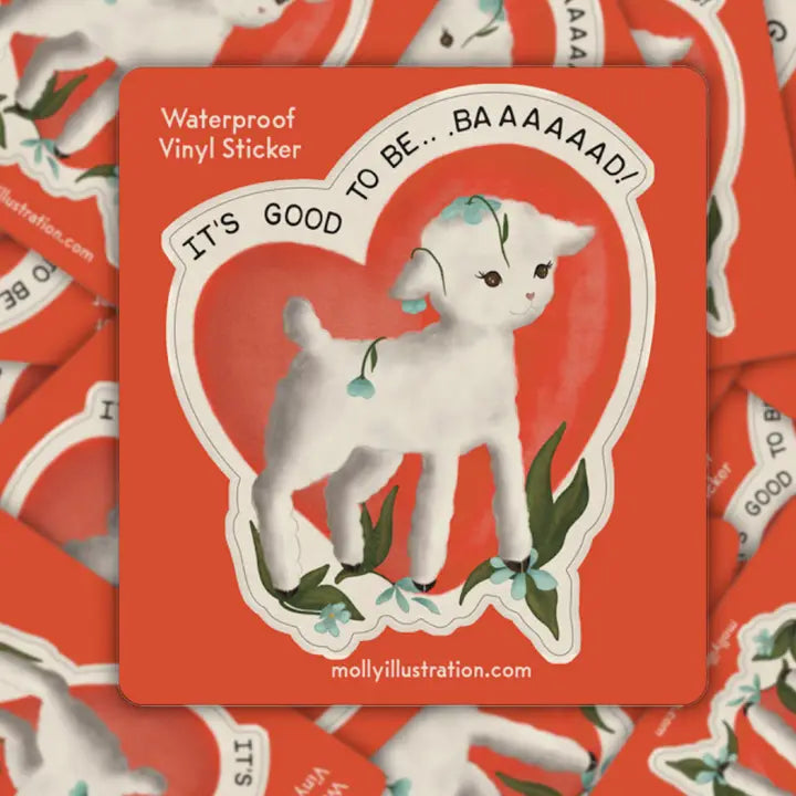 It's Good To Be Baaad Lamb Sticker