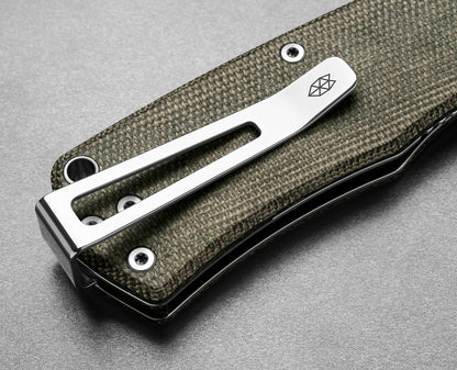The Folsom - OD Green/Stainless - Micarta Straight