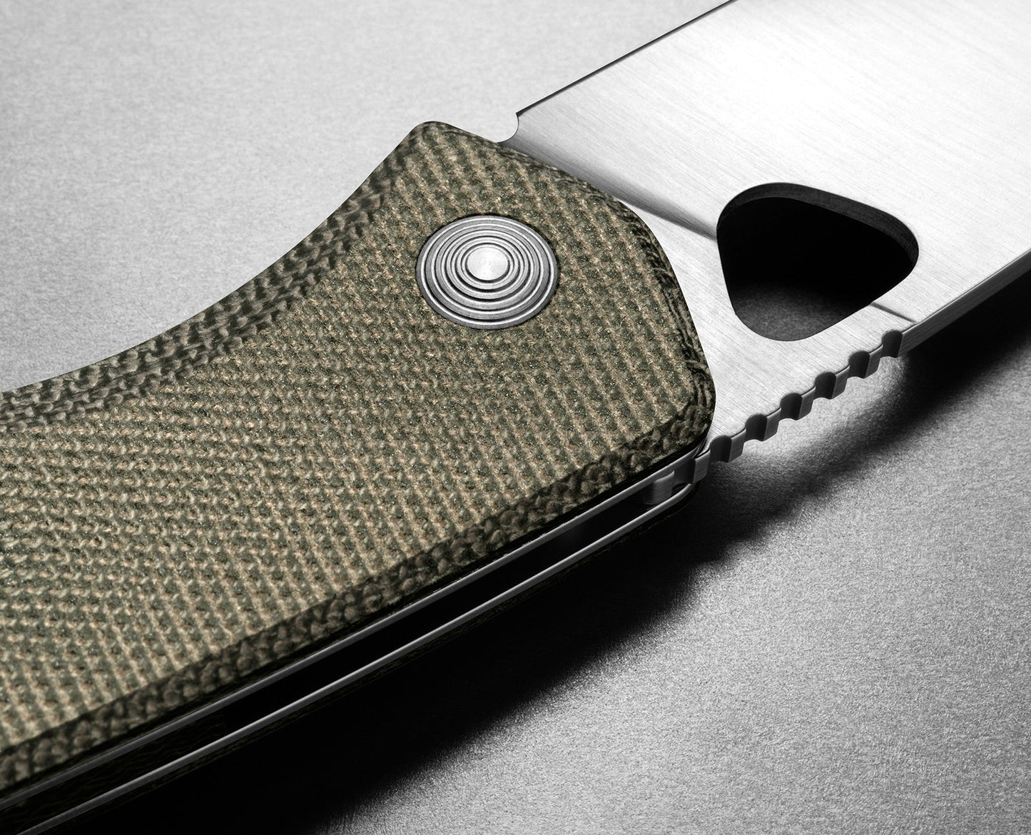 The Folsom - OD Green/Stainless - Micarta Straight