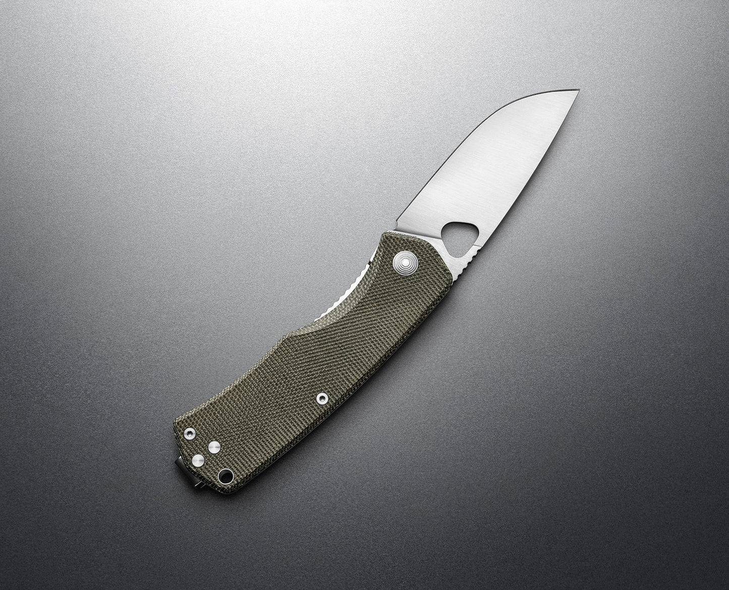 The Folsom - OD Green/Stainless - Micarta Straight