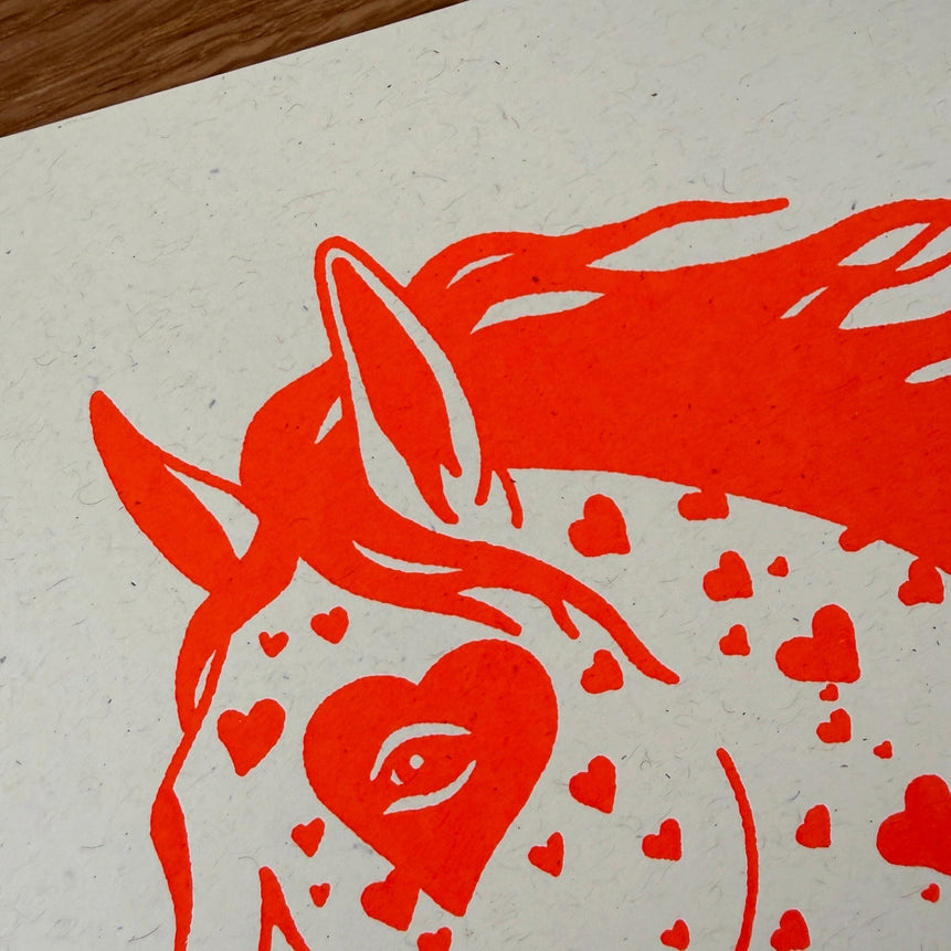 Bronco Hearts - Signed 10x8in Silkscreen Print