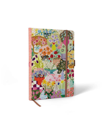 Wild Garden Soft Touch Hardbound Layflat Notebook