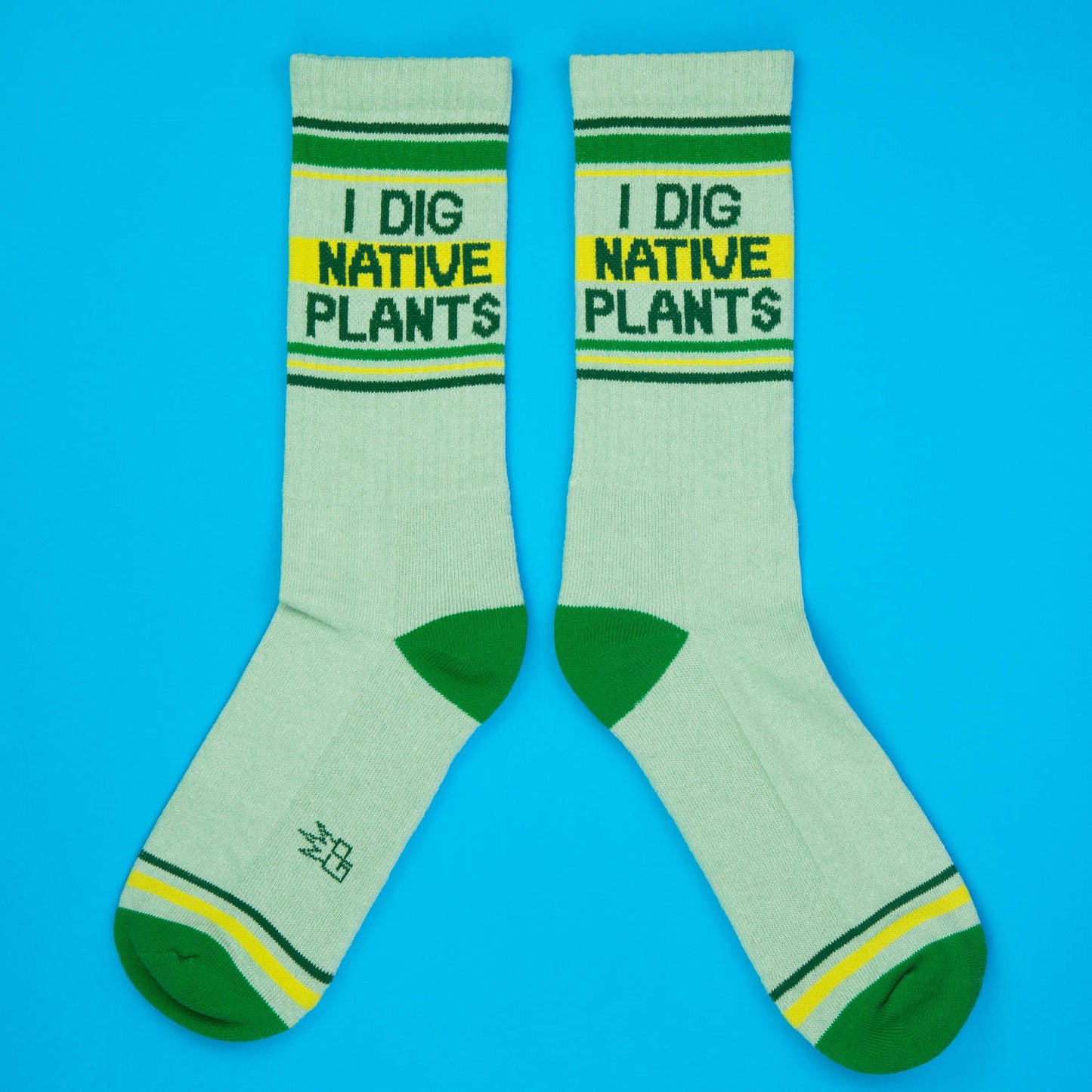 I Dig Native Plants Gym Crew Socks