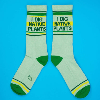 I Dig Native Plants Gym Crew Socks