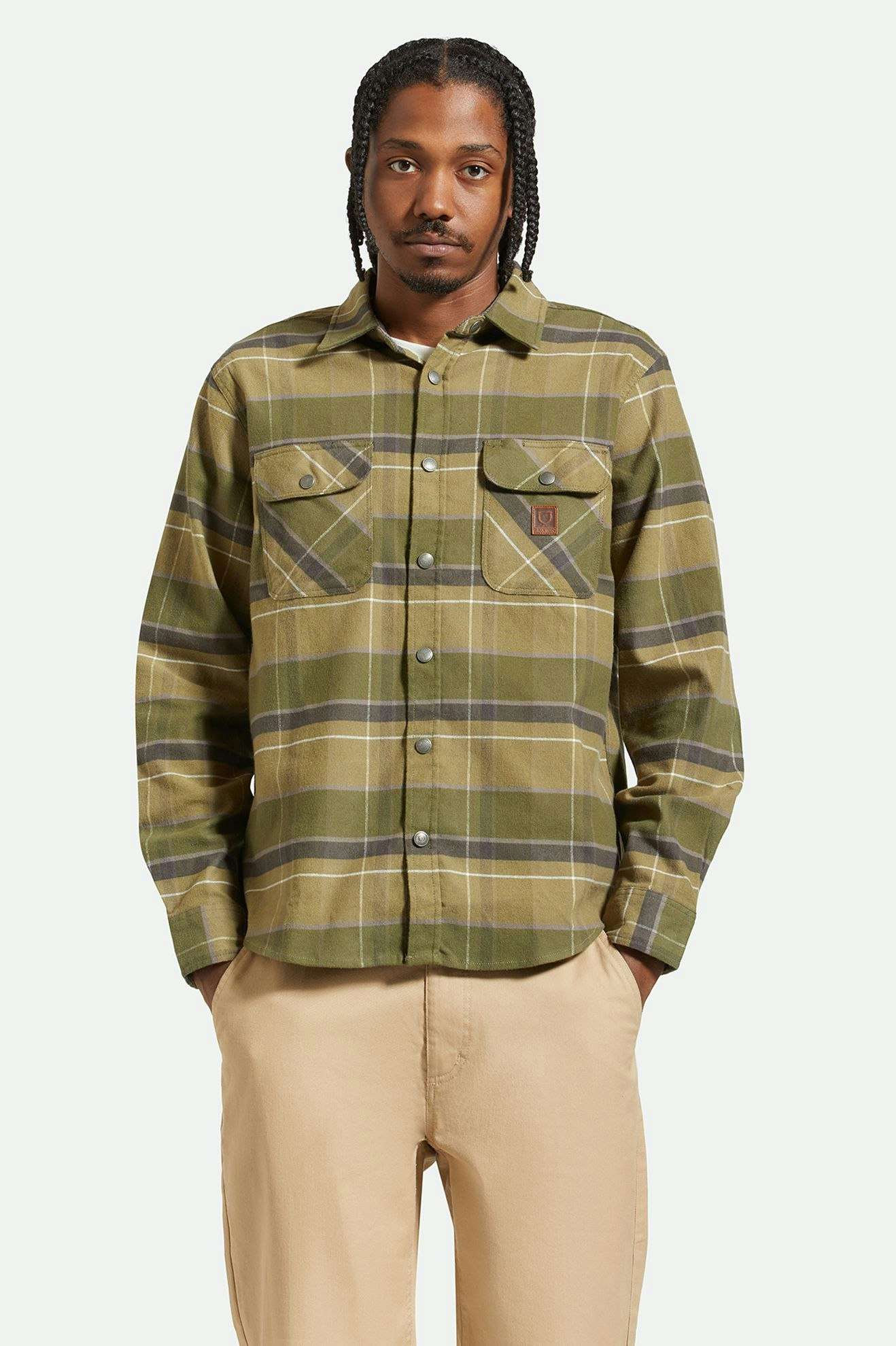 Builders Bowery Flannel - Dill/Olive Surplus/Washed Black