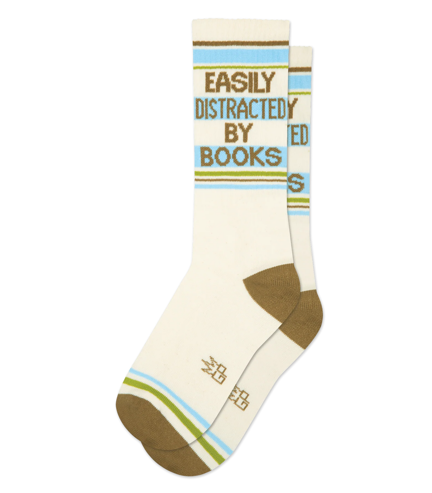 Easily Distracted By Books Gym Crew Socks