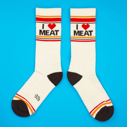 I Heart Meat Gym Crew Socks