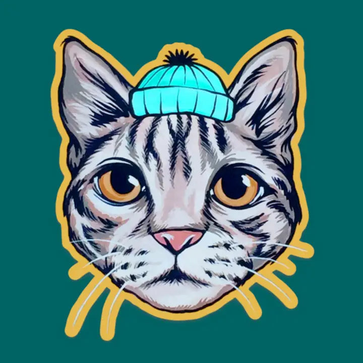 Doug The Girl Cat 3" Vinyl Cut Sticker