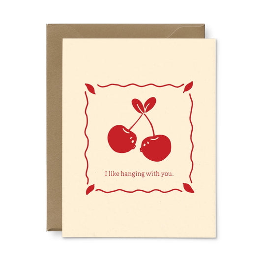 Kissing Cherries Valentine's Day Greeting Card