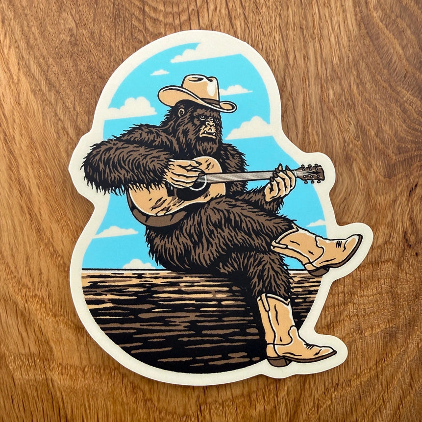 Sasquatch Blues Matte Vinyl Sticker 4"