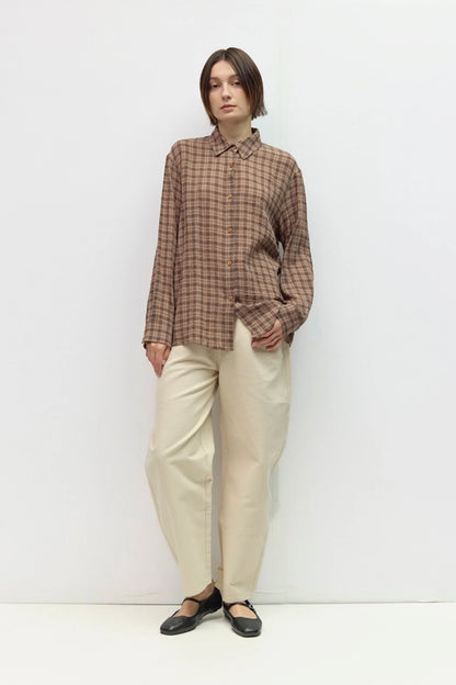 The Marsha Top - Blue/Brown