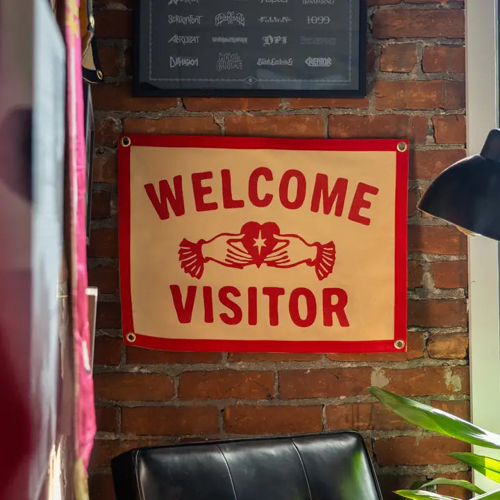 Welcome Visitor Camp Flag