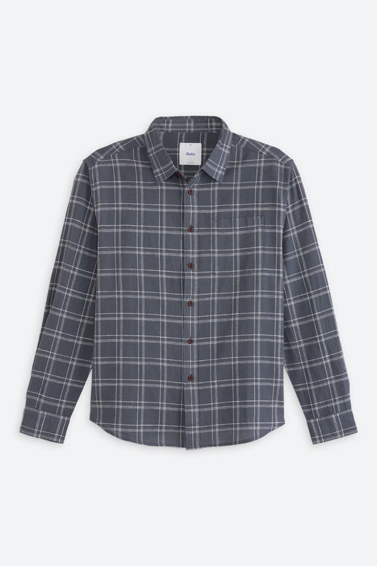 Tack Cotton Linen Shirt - Washed Blue