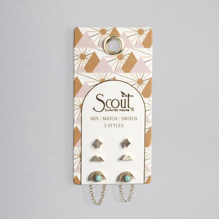Stud Trio Ear Jacket Set