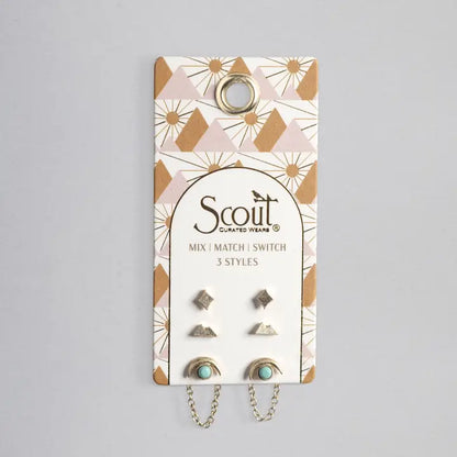 Stud Trio Ear Jacket Set