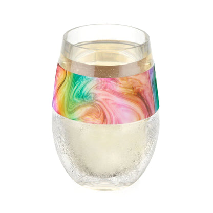 Wine Freeze™ Cooling Cup w/ Cooling Gel - Unicorn Swirl