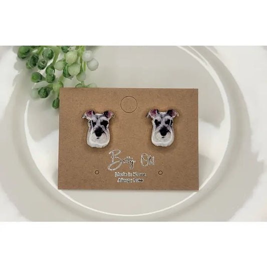 Schnauzer Stud Earrings