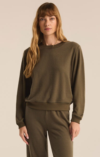 Russel Cozy Pullover - Grape Leaf