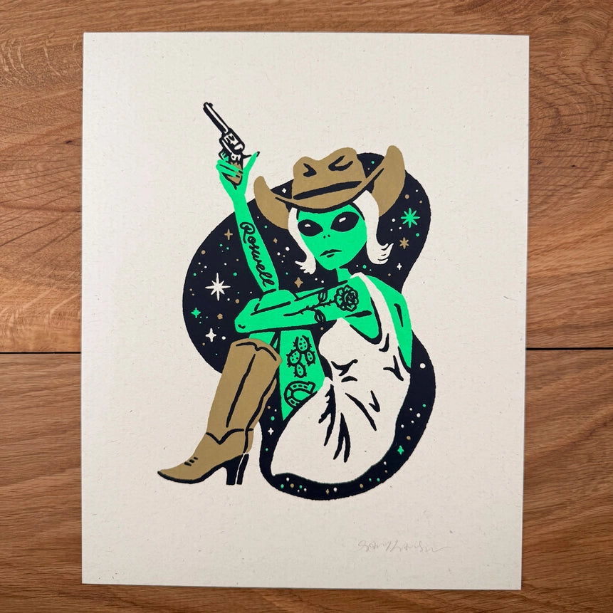 Western Alien Starr - Signed 8x10in Silkscreen Print