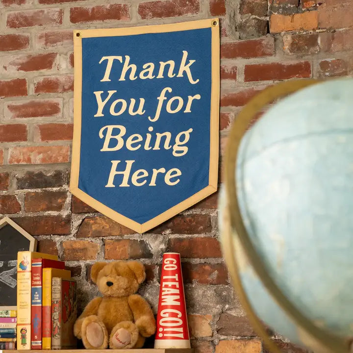 Thank You For Being Here Camp Flag