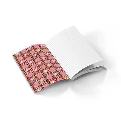 Daisy Stripes Soft Touch Classic Layflat Notebook