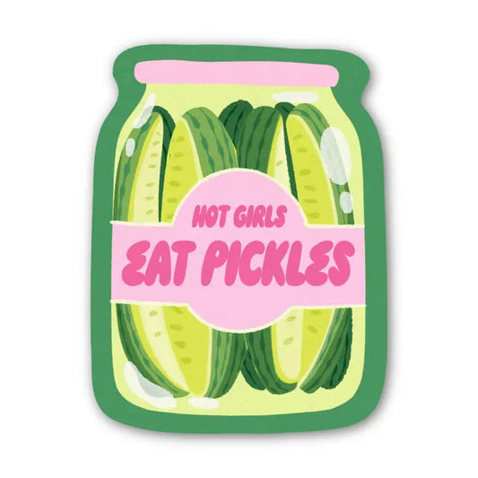 Hot Girls Eat Pickles Jar Sticker