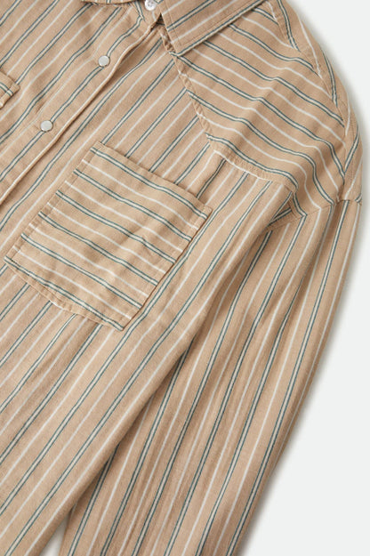 Wayne Women's Shirt - Sand Stripe