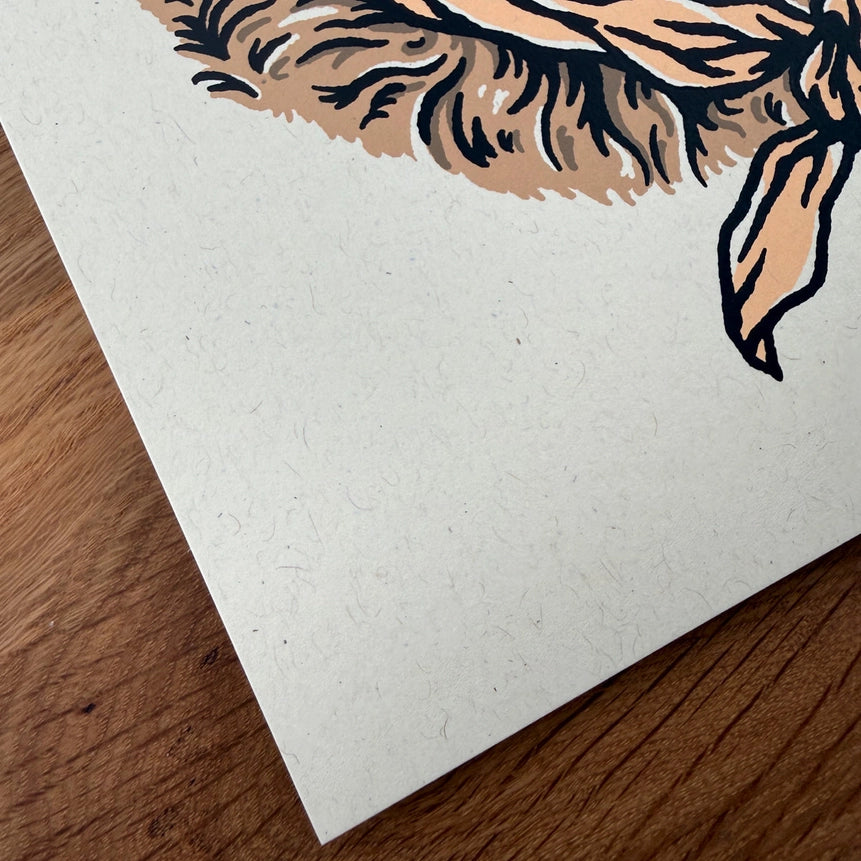 Golden Retriever Cowdog -Signed 8x10in Silkscreen Print