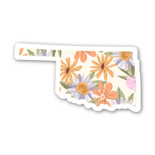 Floral Oklahoma Sticker